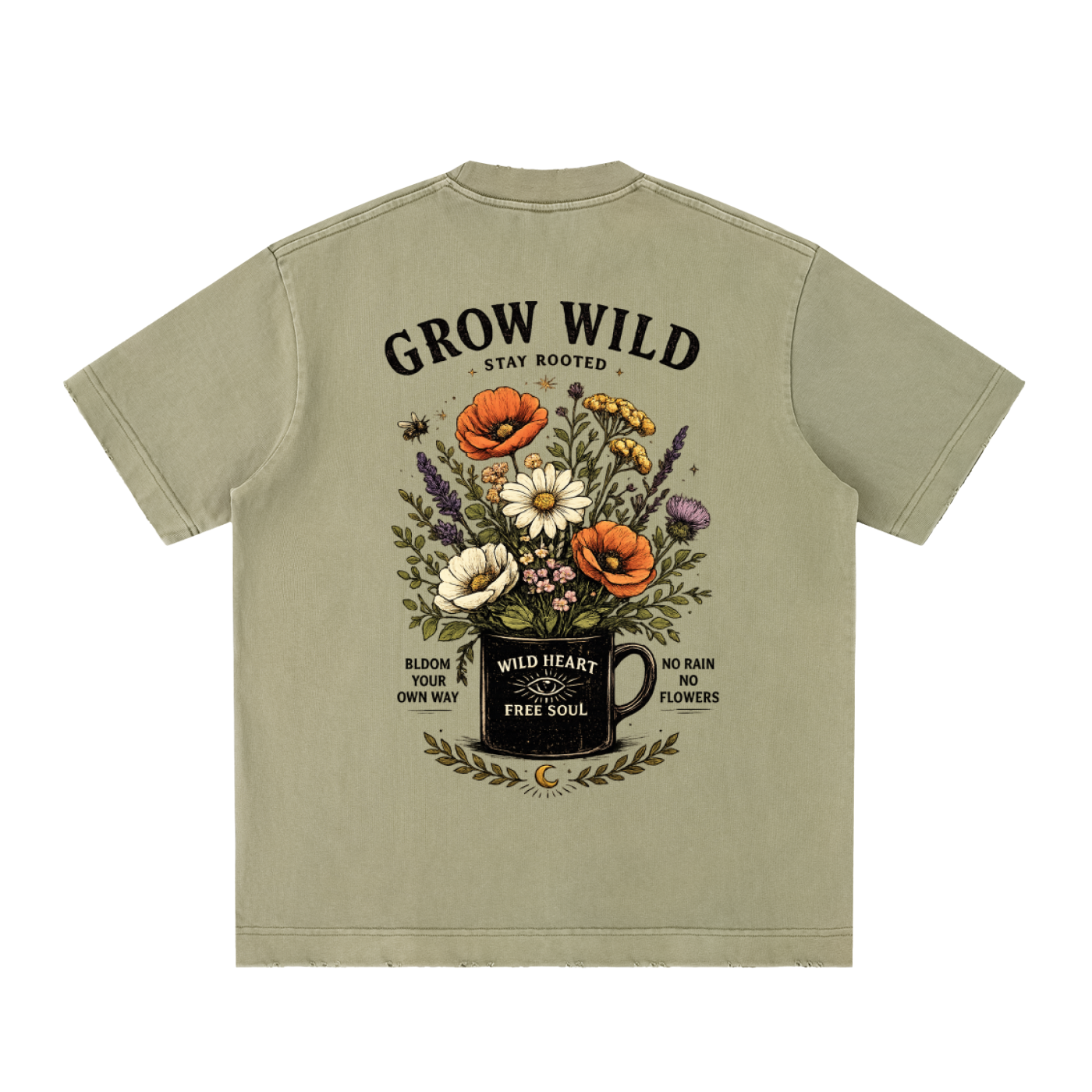 Heavyweight Vintage Washed Frayed T-Shirt