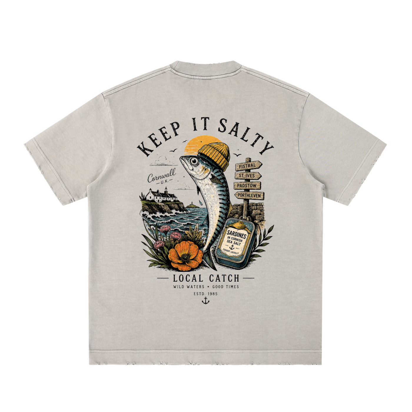 Heavyweight Vintage Washed Frayed T-Shirt