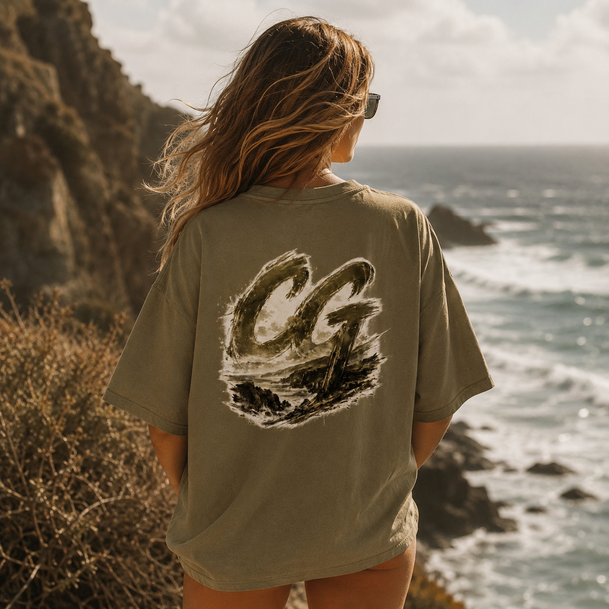 Heavyweight Drop Shoulder Cotton T-Shirt