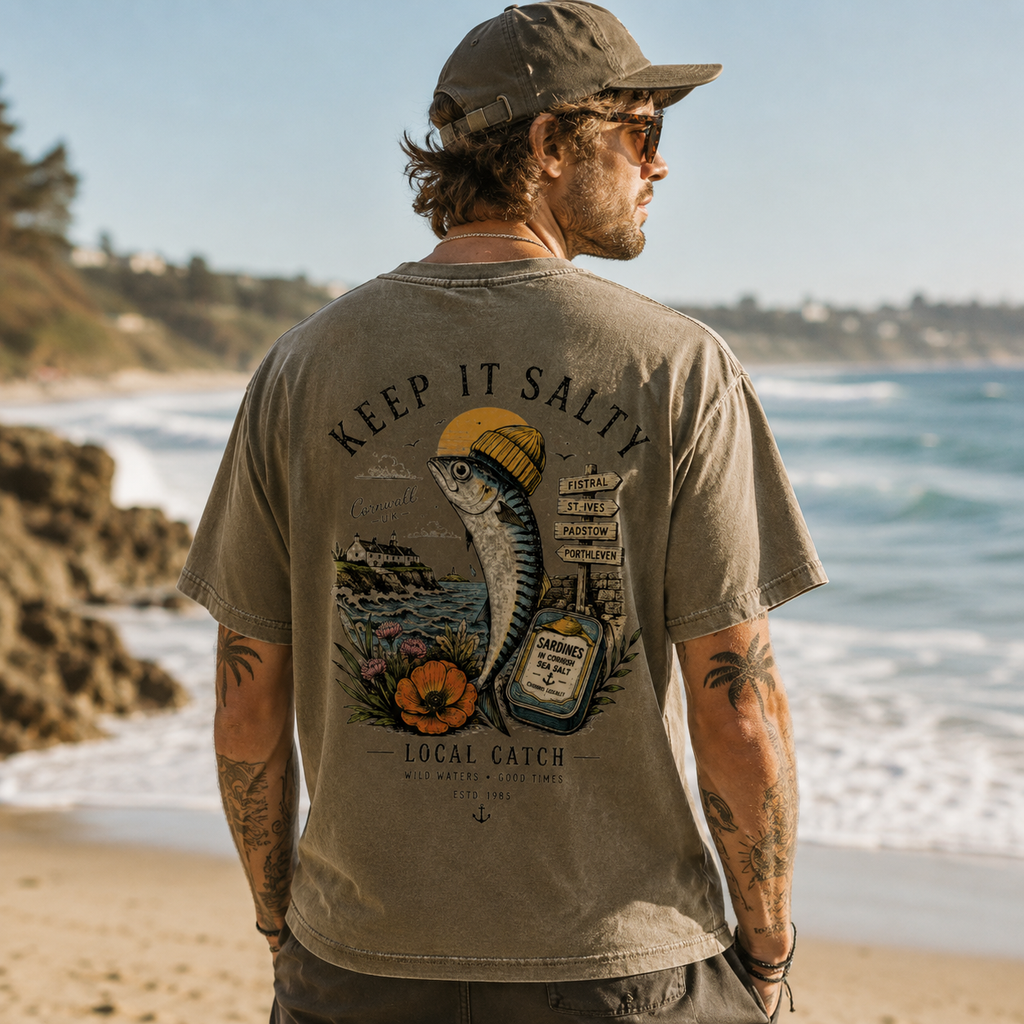 Heavyweight Vintage Washed Frayed T-Shirt