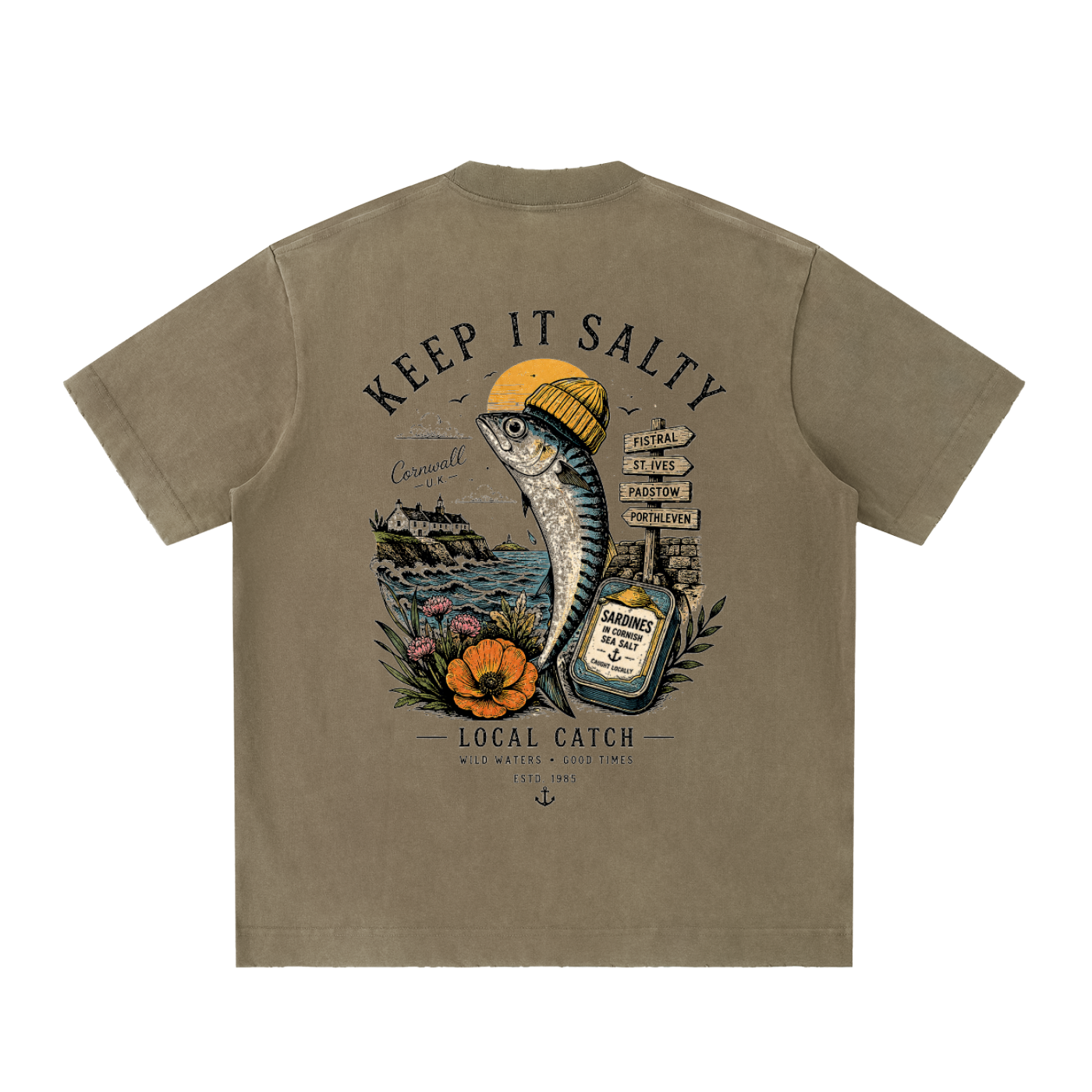 Heavyweight Vintage Washed Frayed T-Shirt