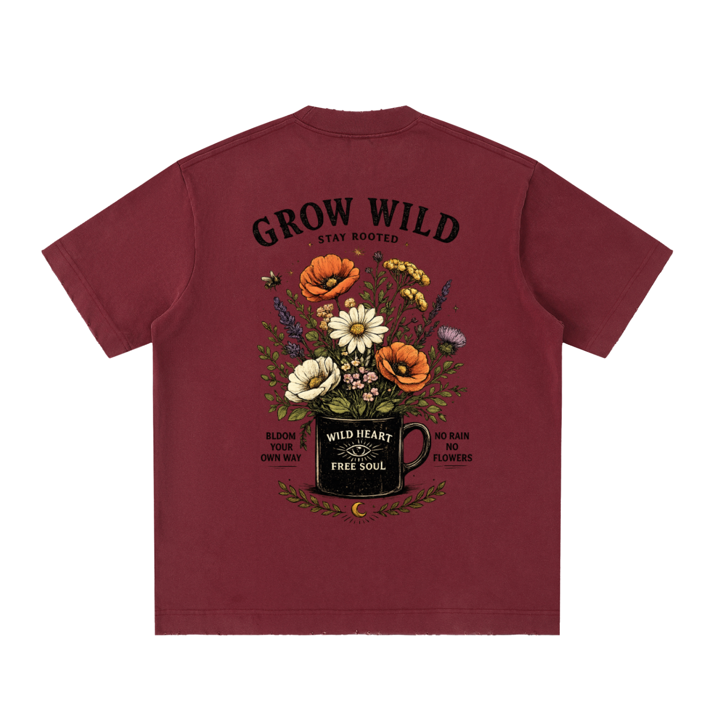 Heavyweight Vintage Washed Frayed T-Shirt