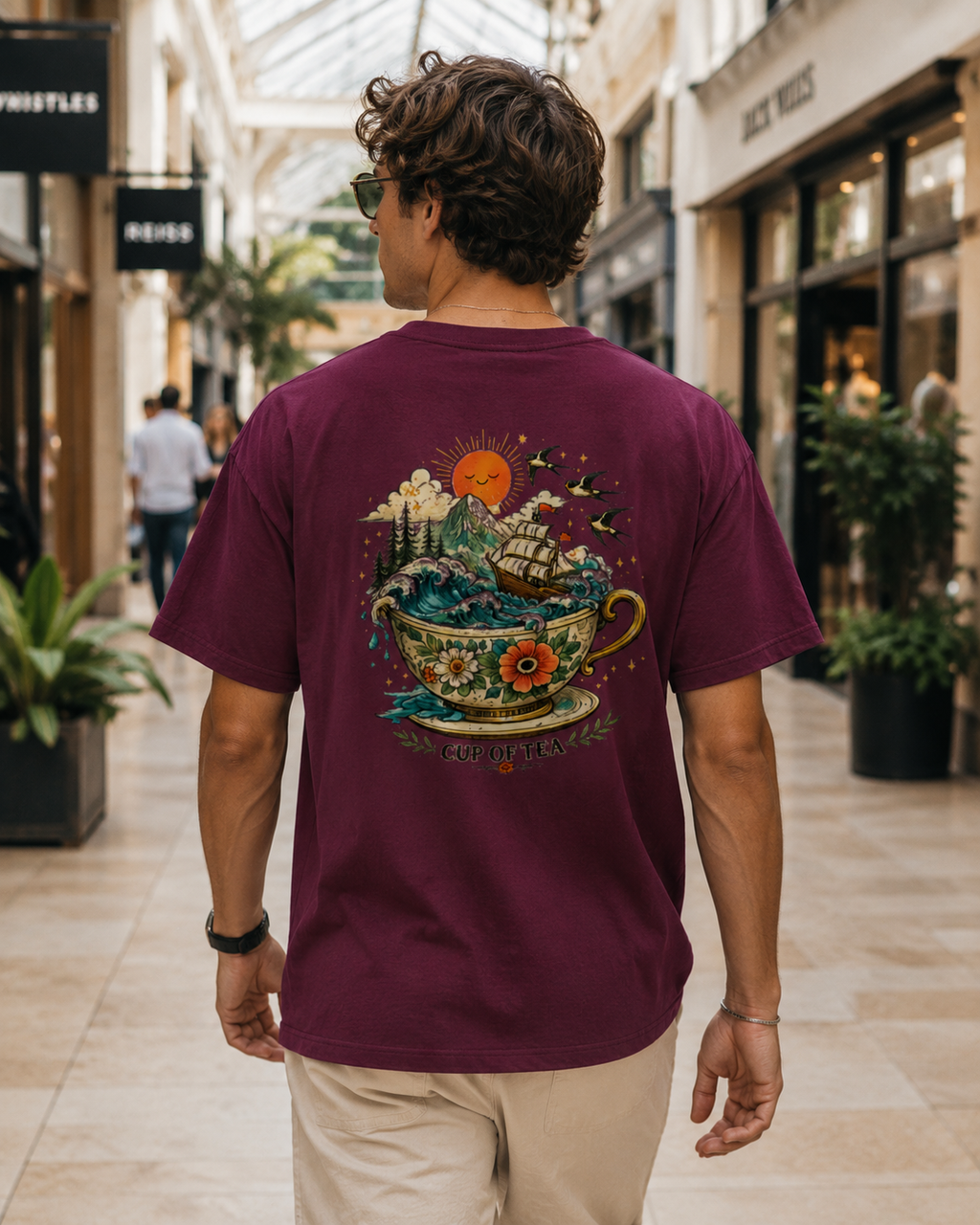 Heavyweight Drop Shoulder Cotton T-Shirt