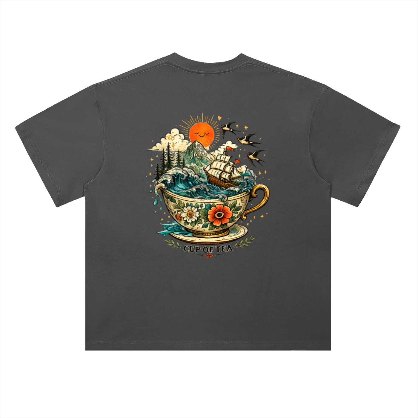 Heavyweight Drop Shoulder Cotton T-Shirt