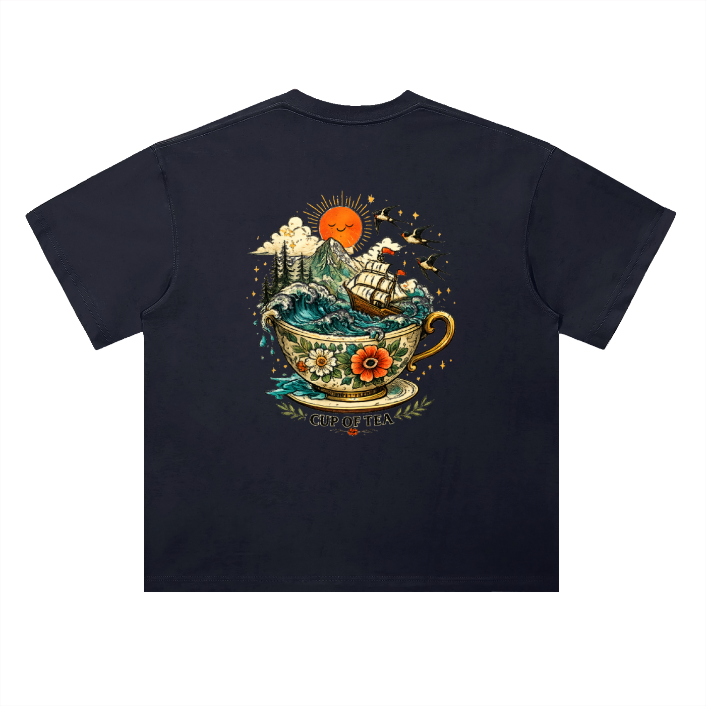Heavyweight Drop Shoulder Cotton T-Shirt