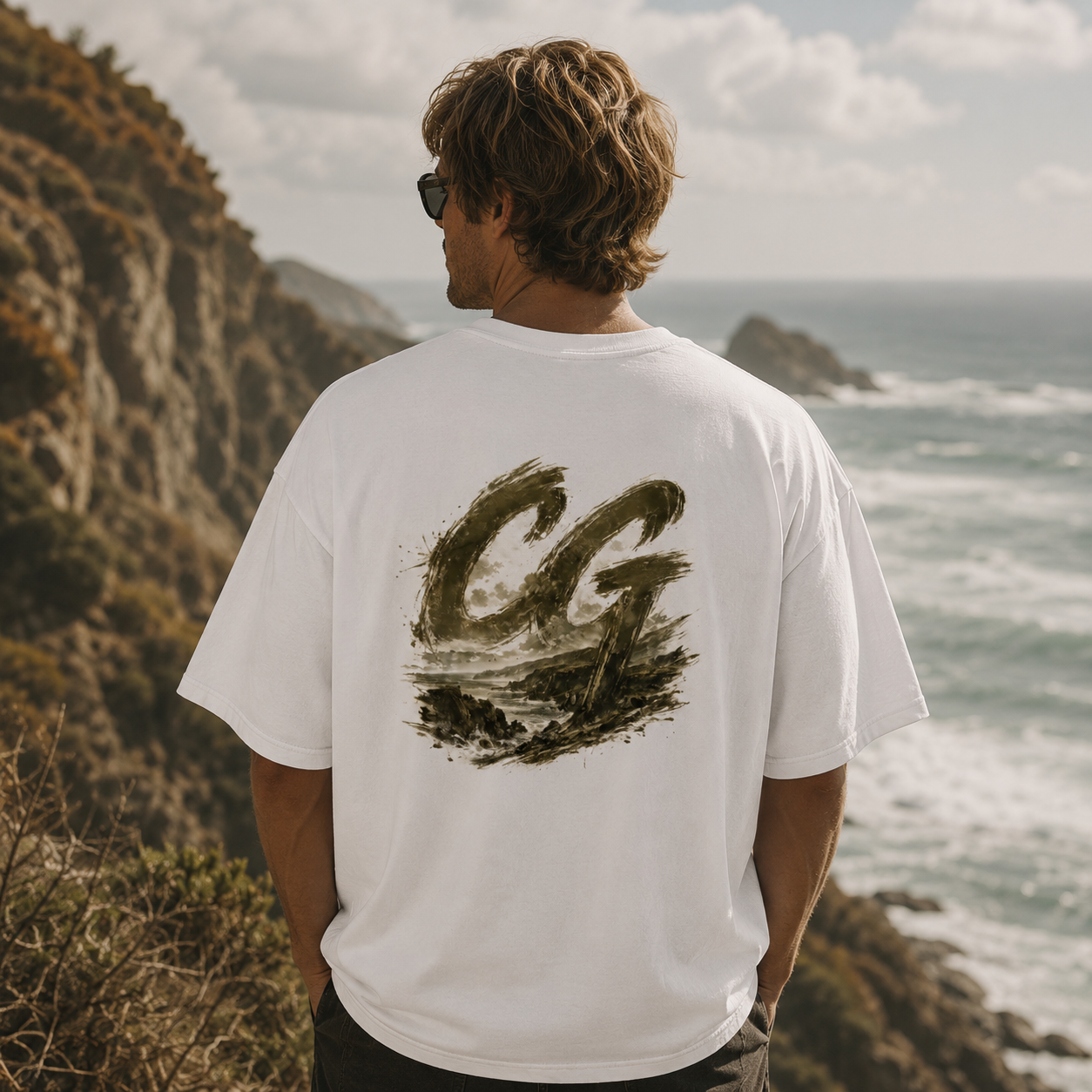 Heavyweight Drop Shoulder Cotton T-Shirt