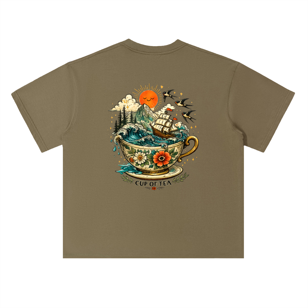 Heavyweight Drop Shoulder Cotton T-Shirt