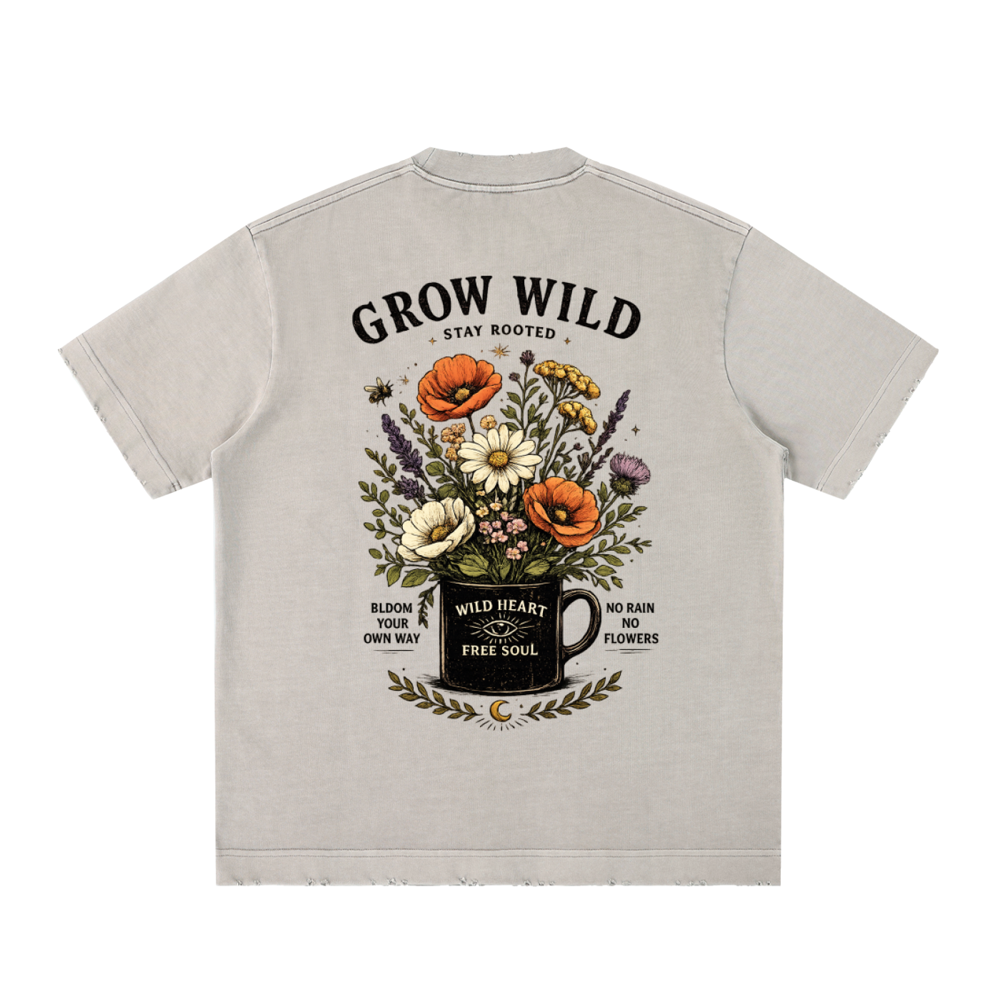 Heavyweight Vintage Washed Frayed T-Shirt