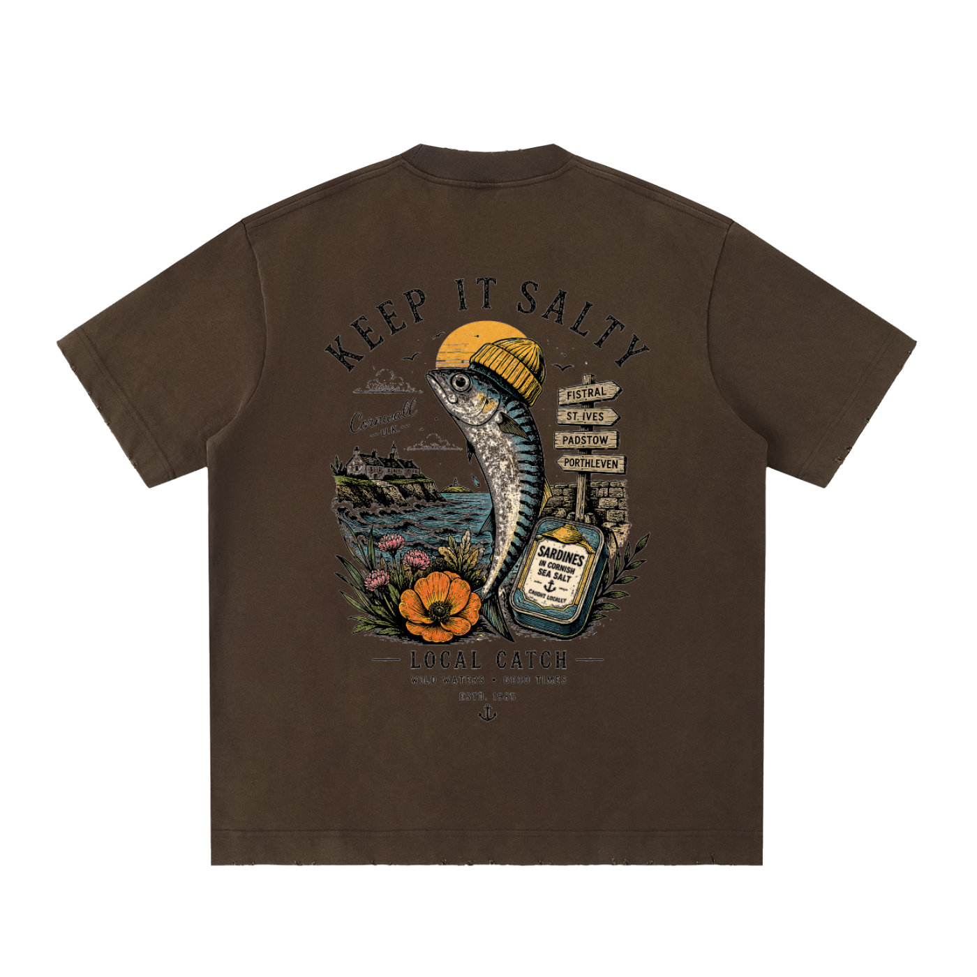 Heavyweight Vintage Washed Frayed T-Shirt
