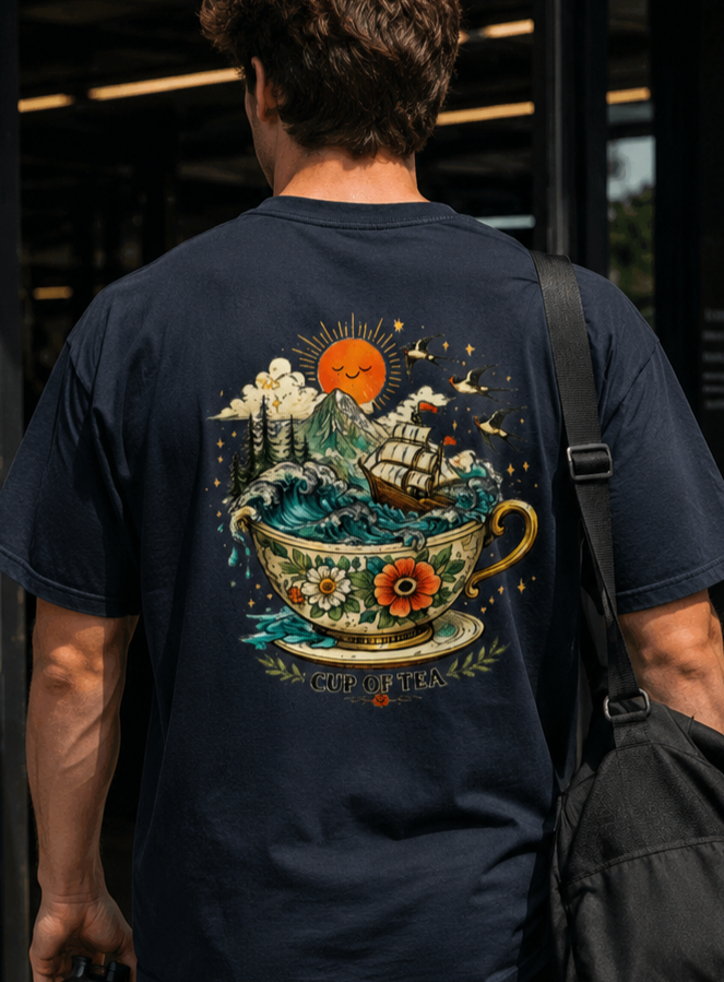 Heavyweight Drop Shoulder Cotton T-Shirt
