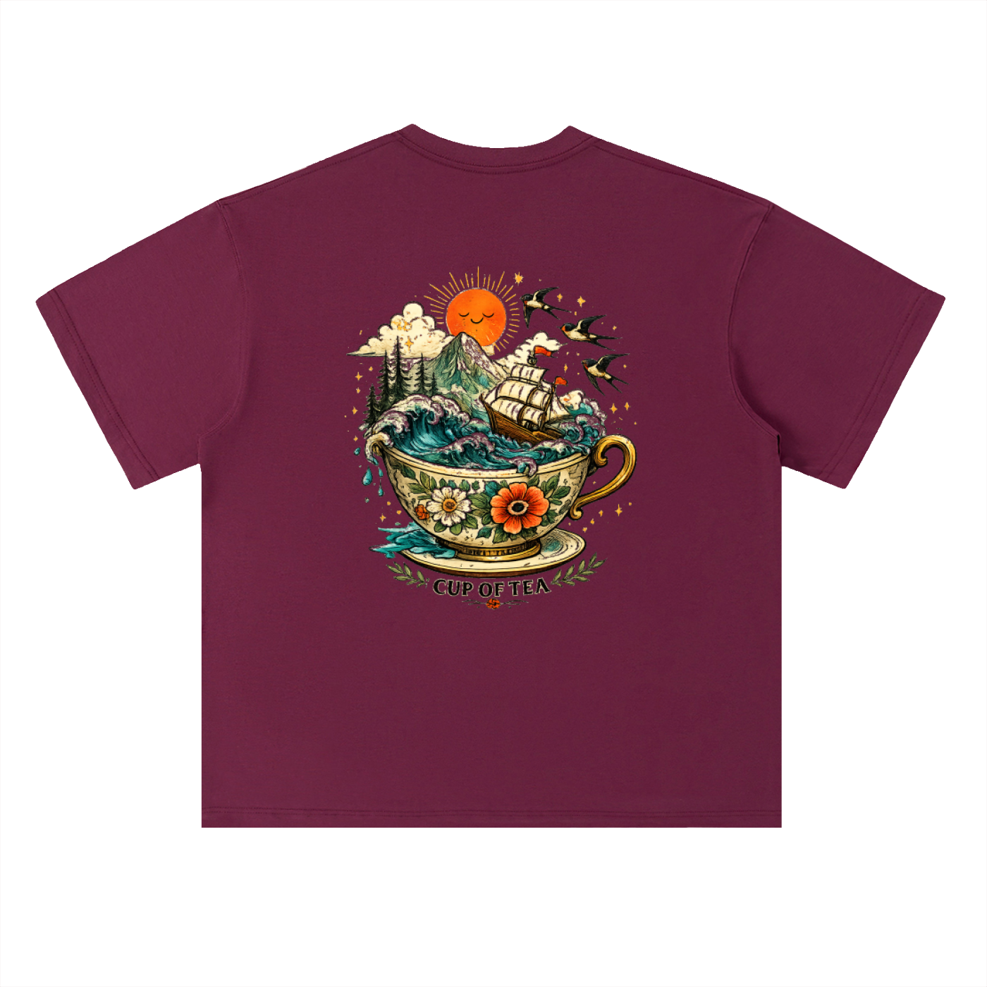 Heavyweight Drop Shoulder Cotton T-Shirt