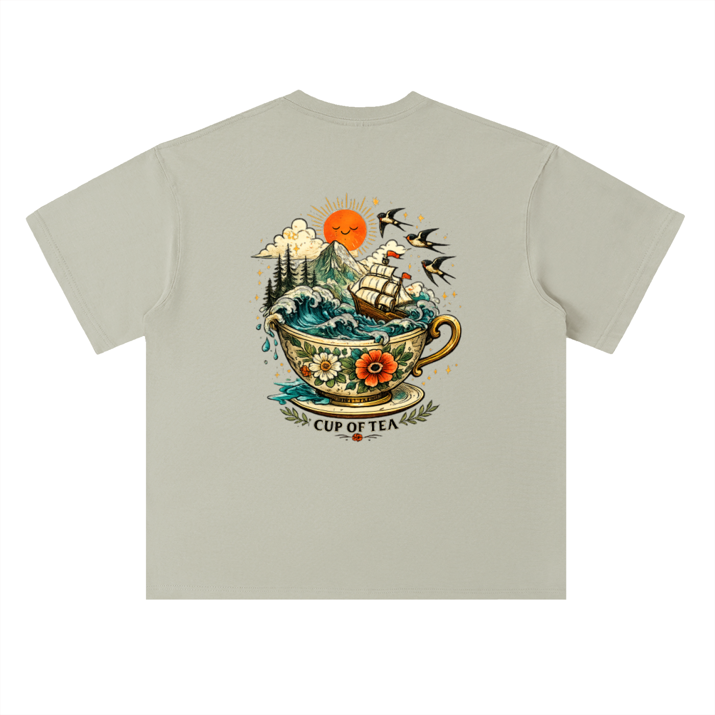 Heavyweight Drop Shoulder Cotton T-Shirt
