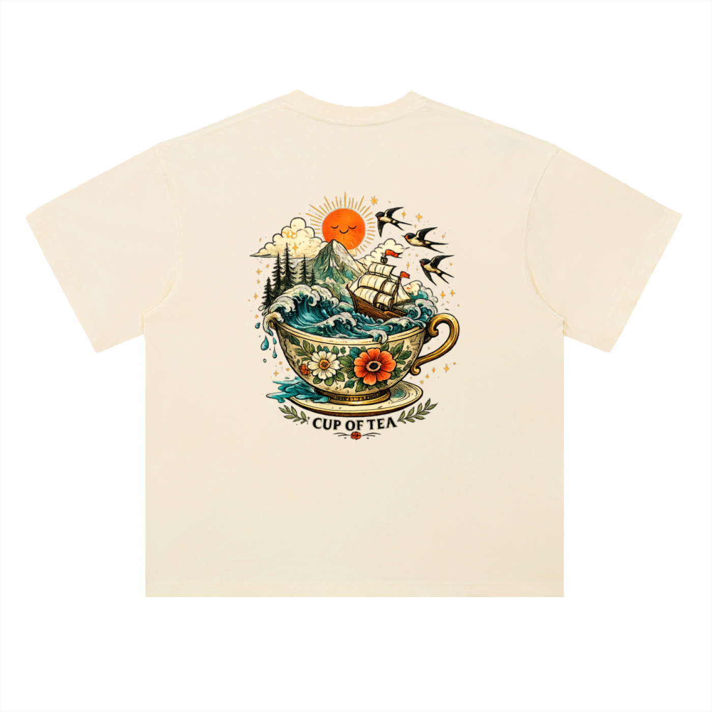 Heavyweight Drop Shoulder Cotton T-Shirt