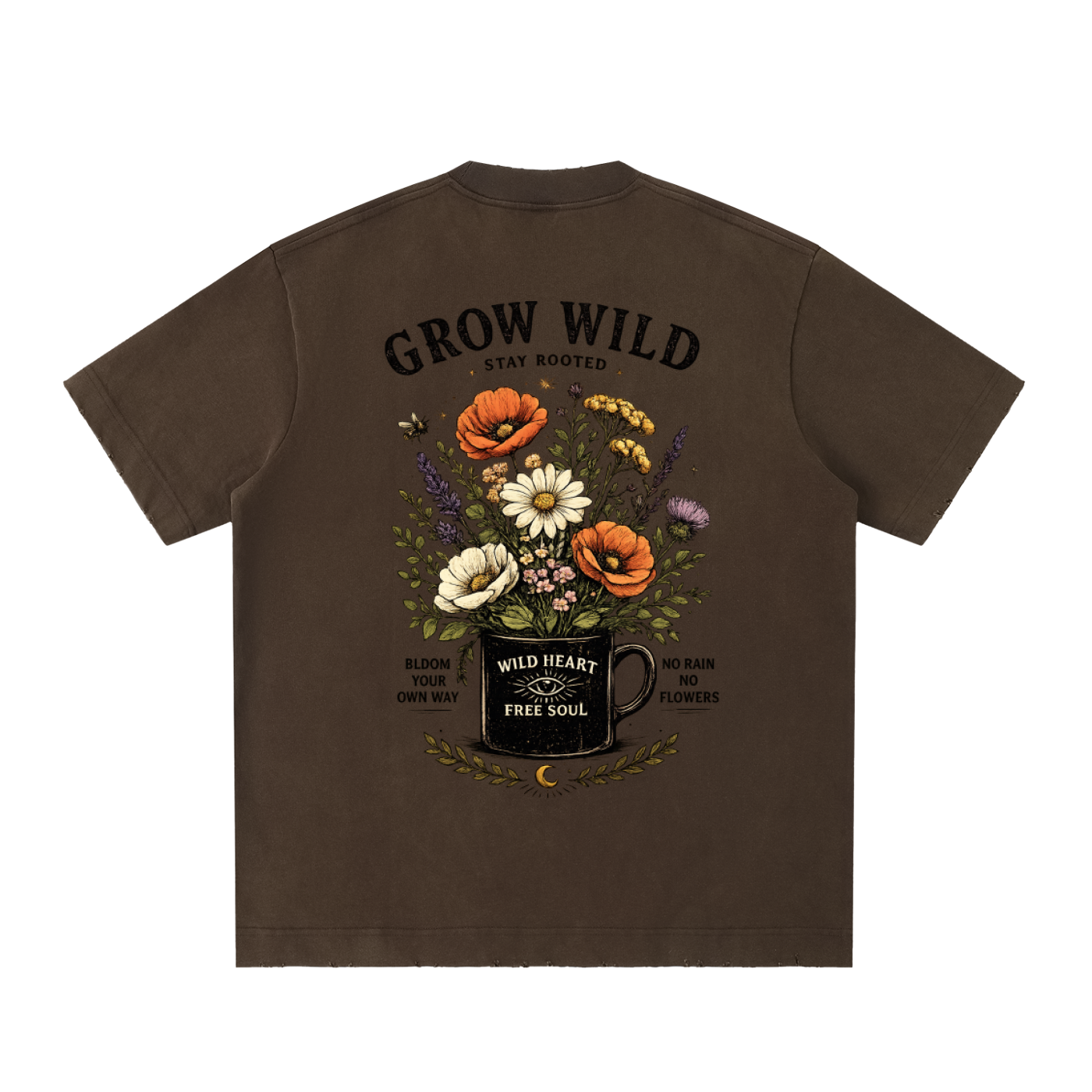Heavyweight Vintage Washed Frayed T-Shirt