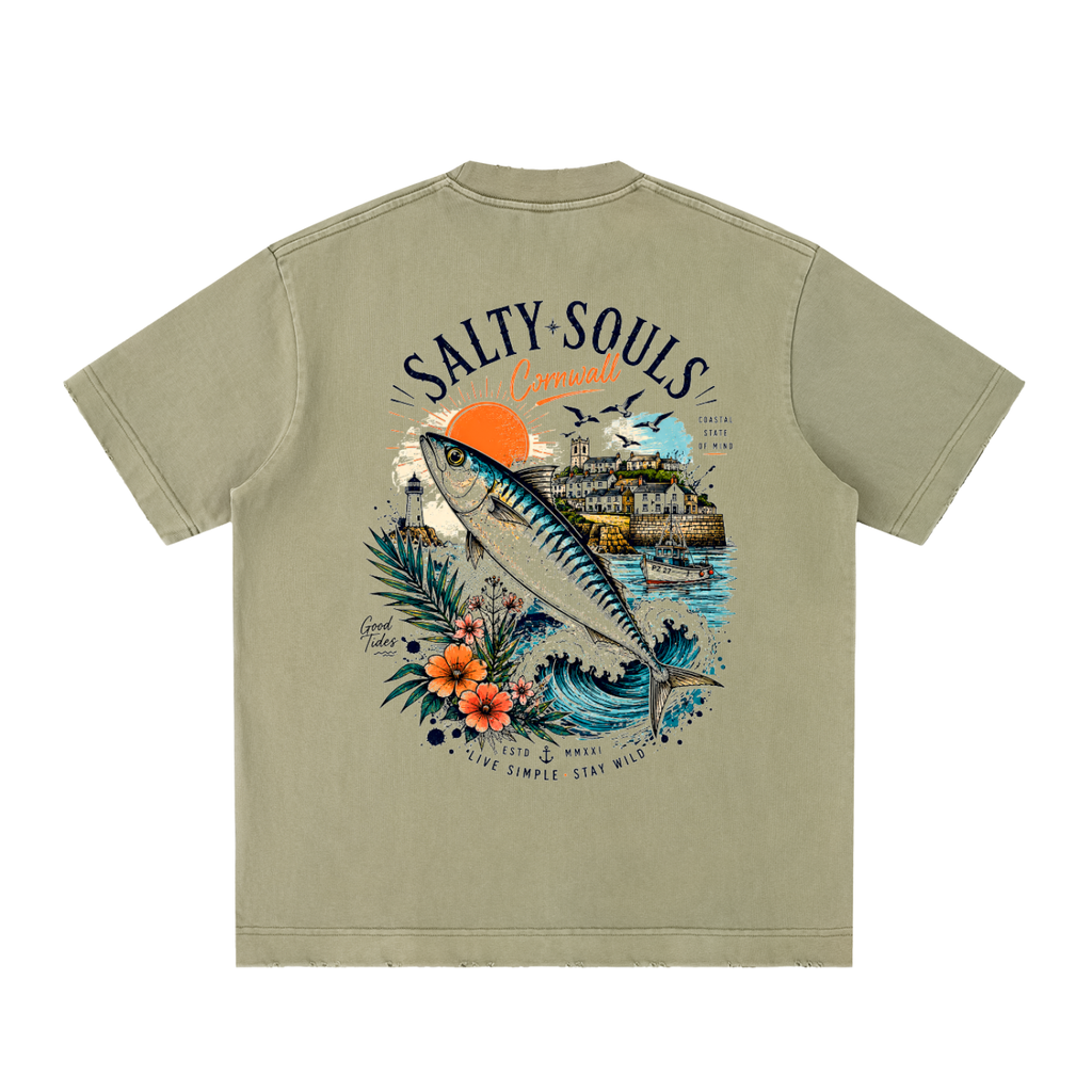Heavyweight Vintage Washed Frayed T-Shirt