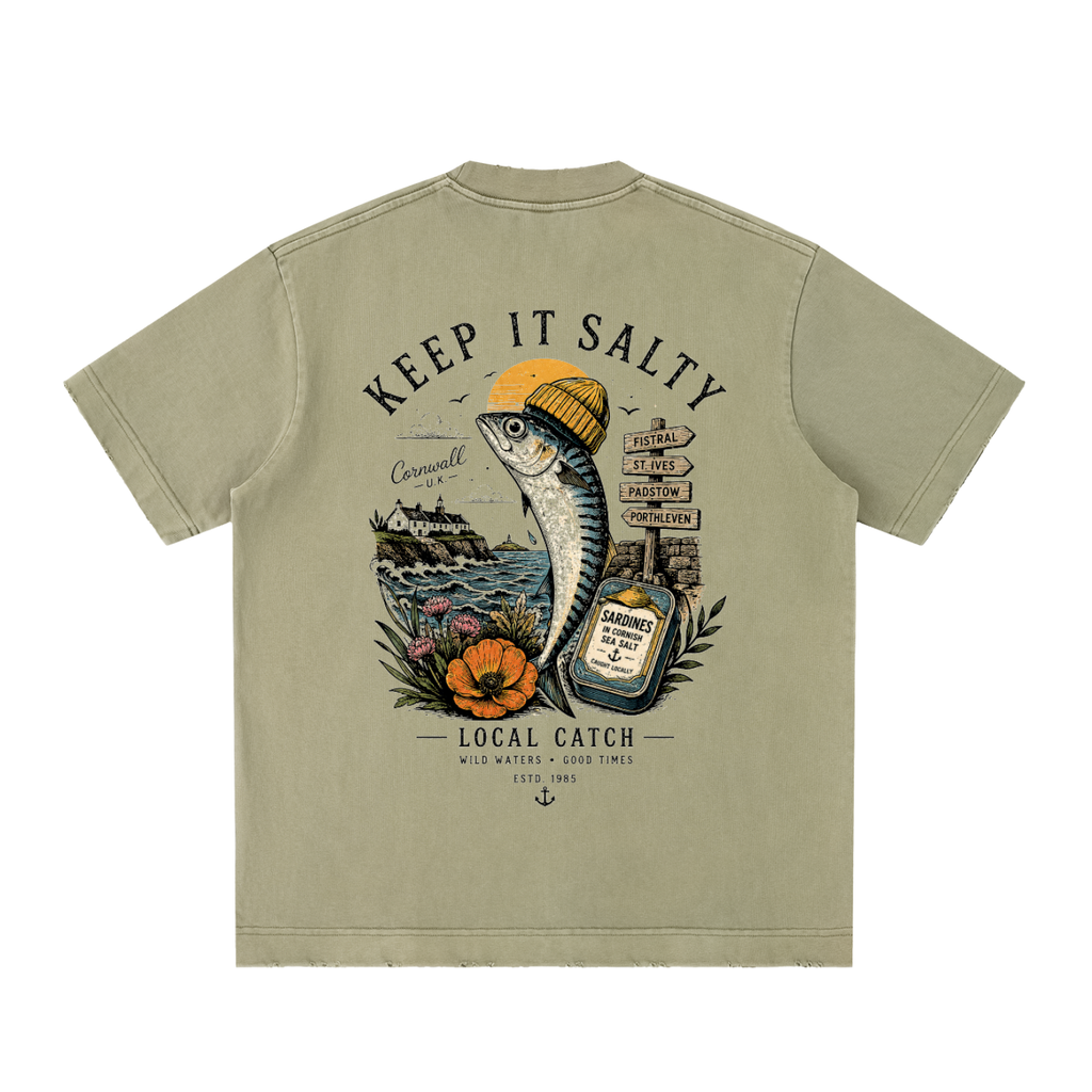 Heavyweight Vintage Washed Frayed T-Shirt
